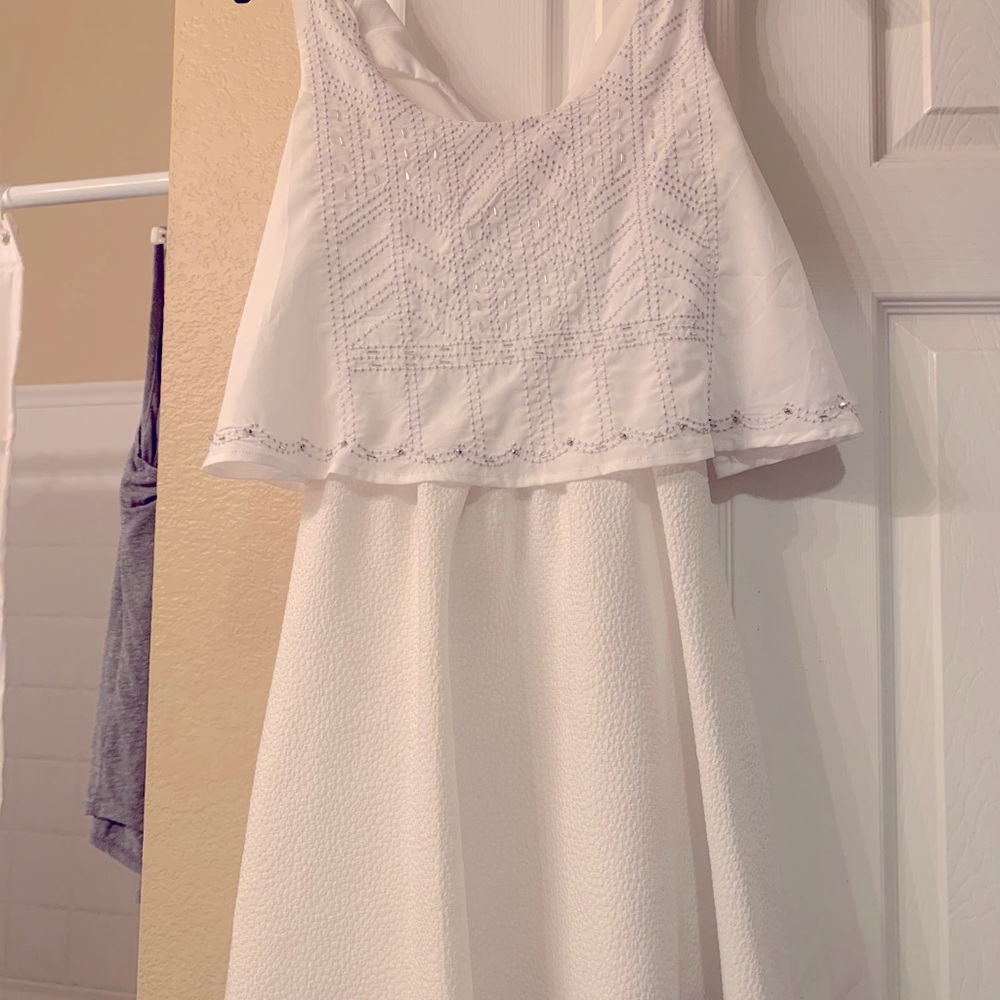 White Mid length dress